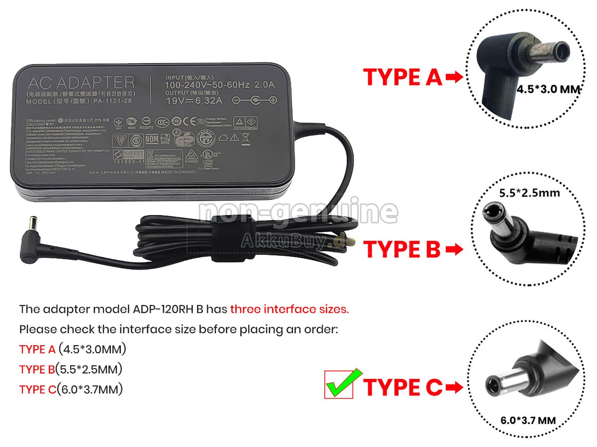 Netzteil für Asus ADP-120RH B
