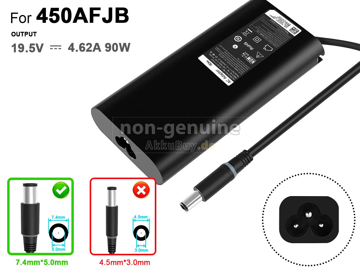 Netzteil für Dell 90W 19.5V-4.62A 7.4*5.0MM