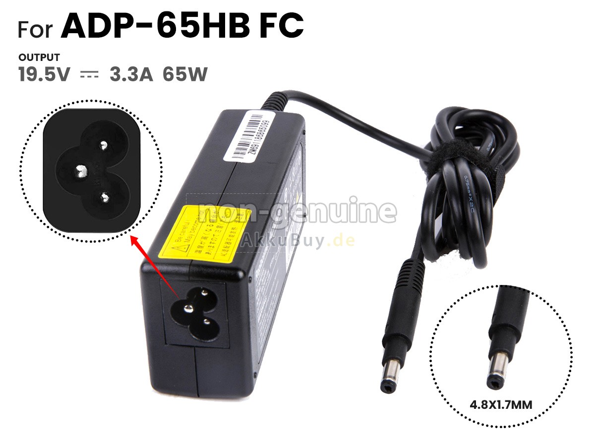 Netzteil für HP 65W 19.5V-3.3A 100-240V~1.8A 50/60HZ