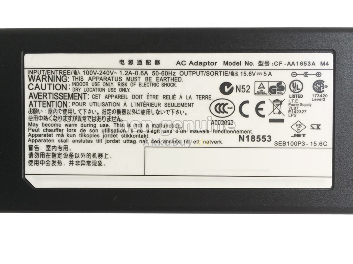 Netzteil für Panasonic PA3743C-1AC3