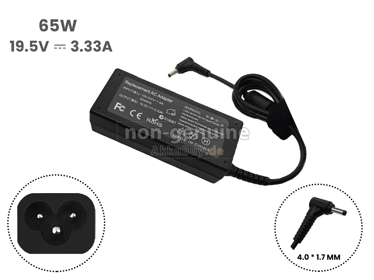 Netzteil für XiaoMi 19.5V 3.33A 65W 4.0*1.7MM