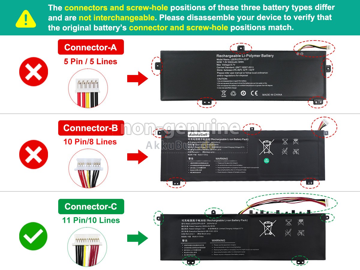Gateway U3576127PV-2S1P Ersatzakku