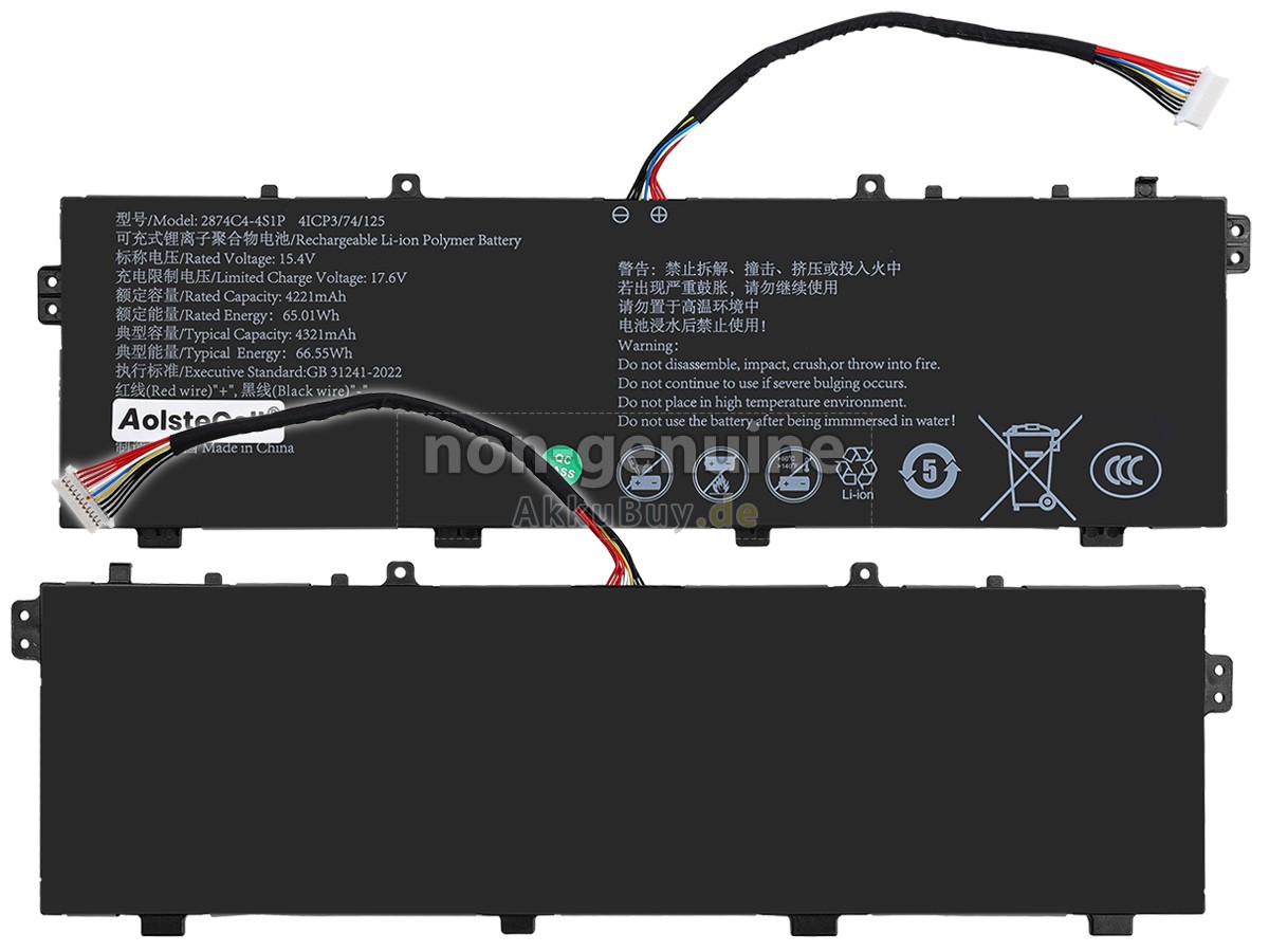 AolsteCell 2874C4-4S1P Ersatzakku