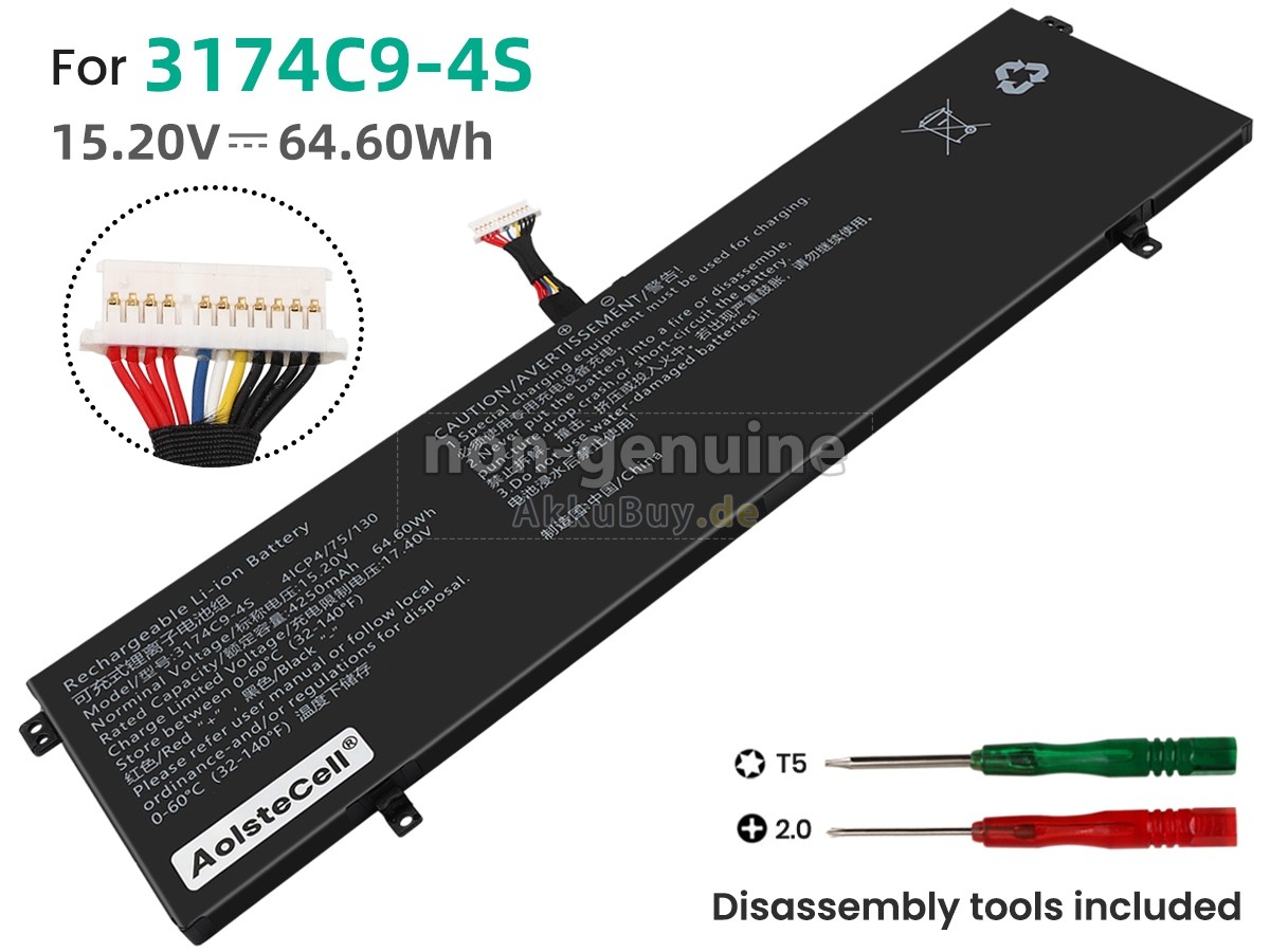 AolsteCell 3174C9-4S Ersatzakku