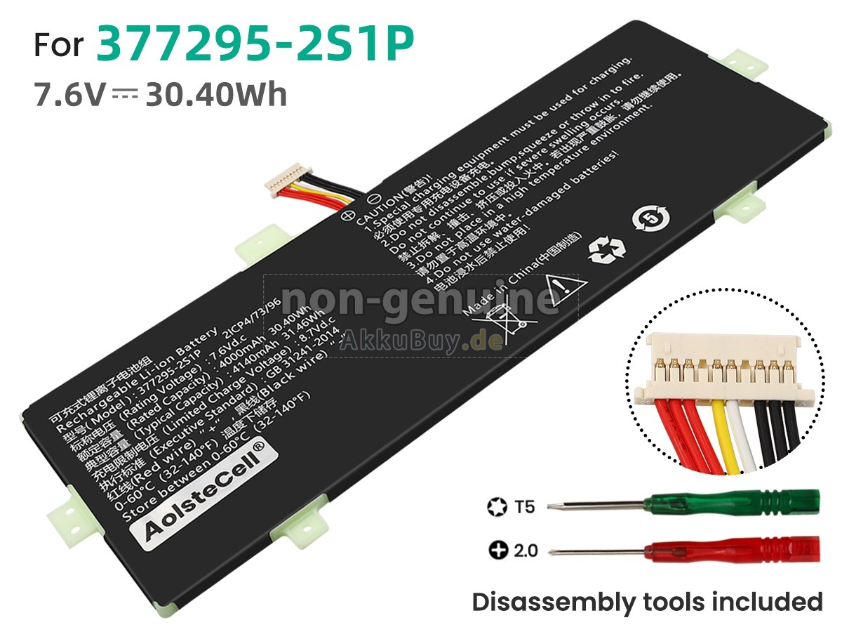 AolsteCell 377295-2S1P Ersatzakku