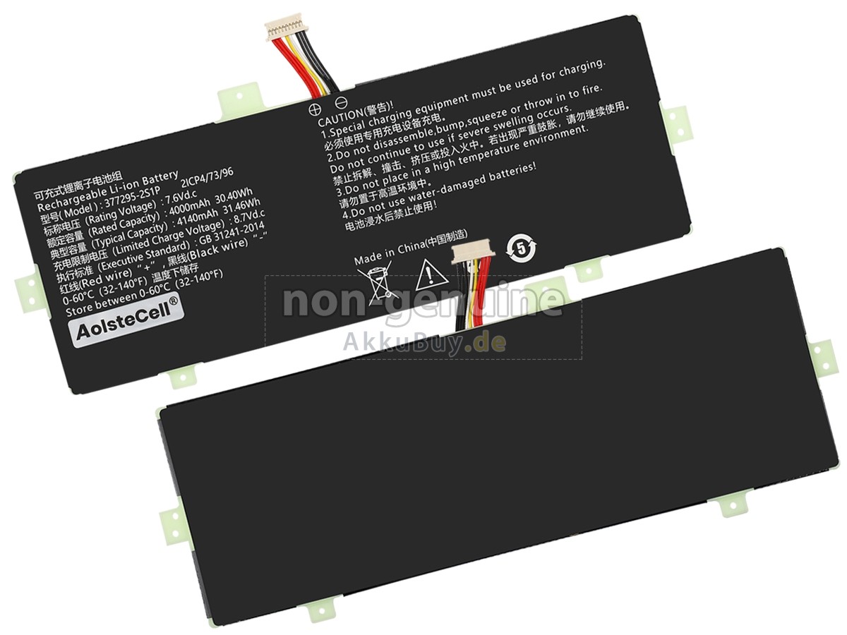 AolsteCell 377295-2S1P Ersatzakku