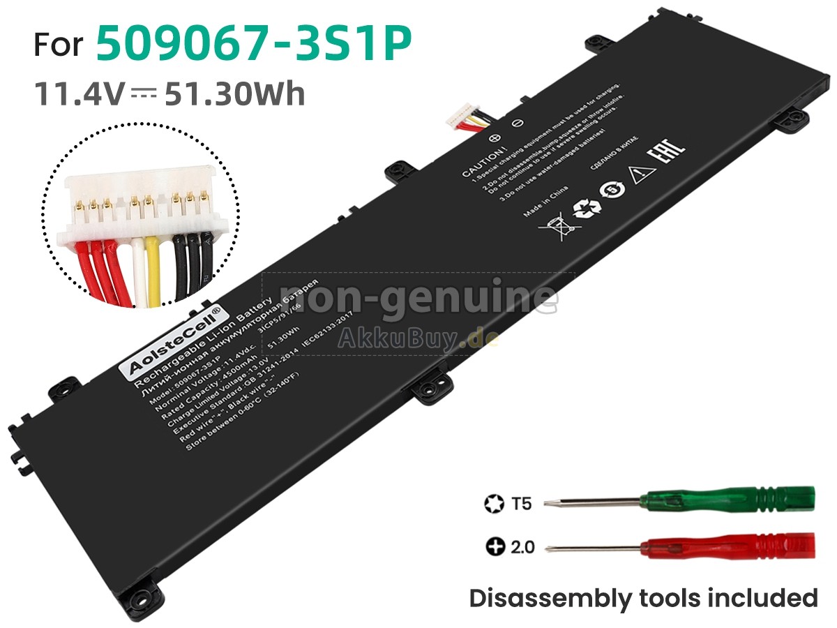 AolsteCell 509067-3S1P Ersatzakku