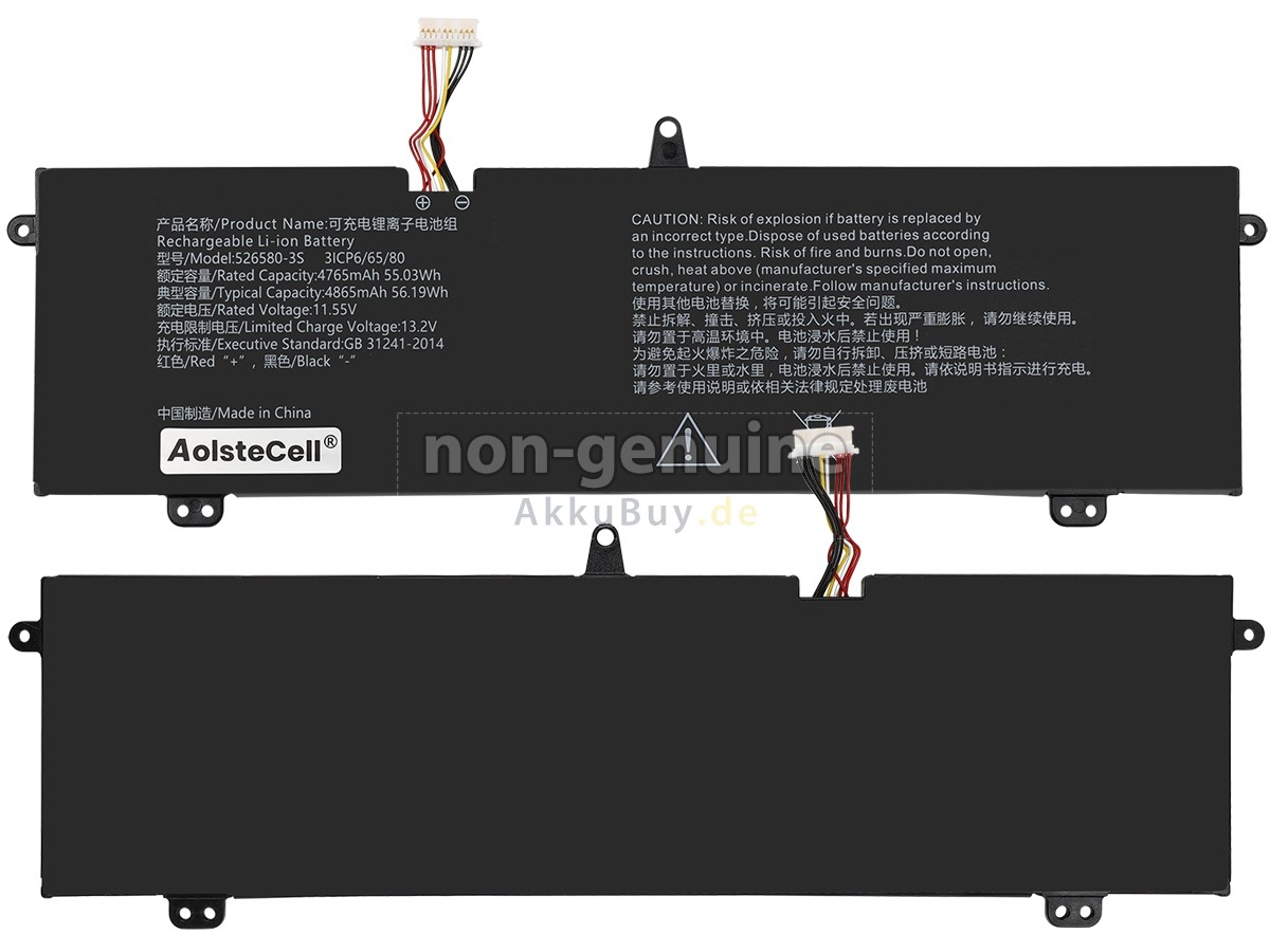 AolsteCell 526580-3S Ersatzakku