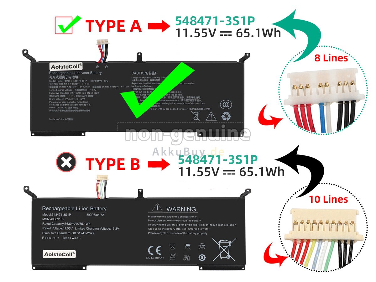 AolsteCell GFFD326 Ersatzakku