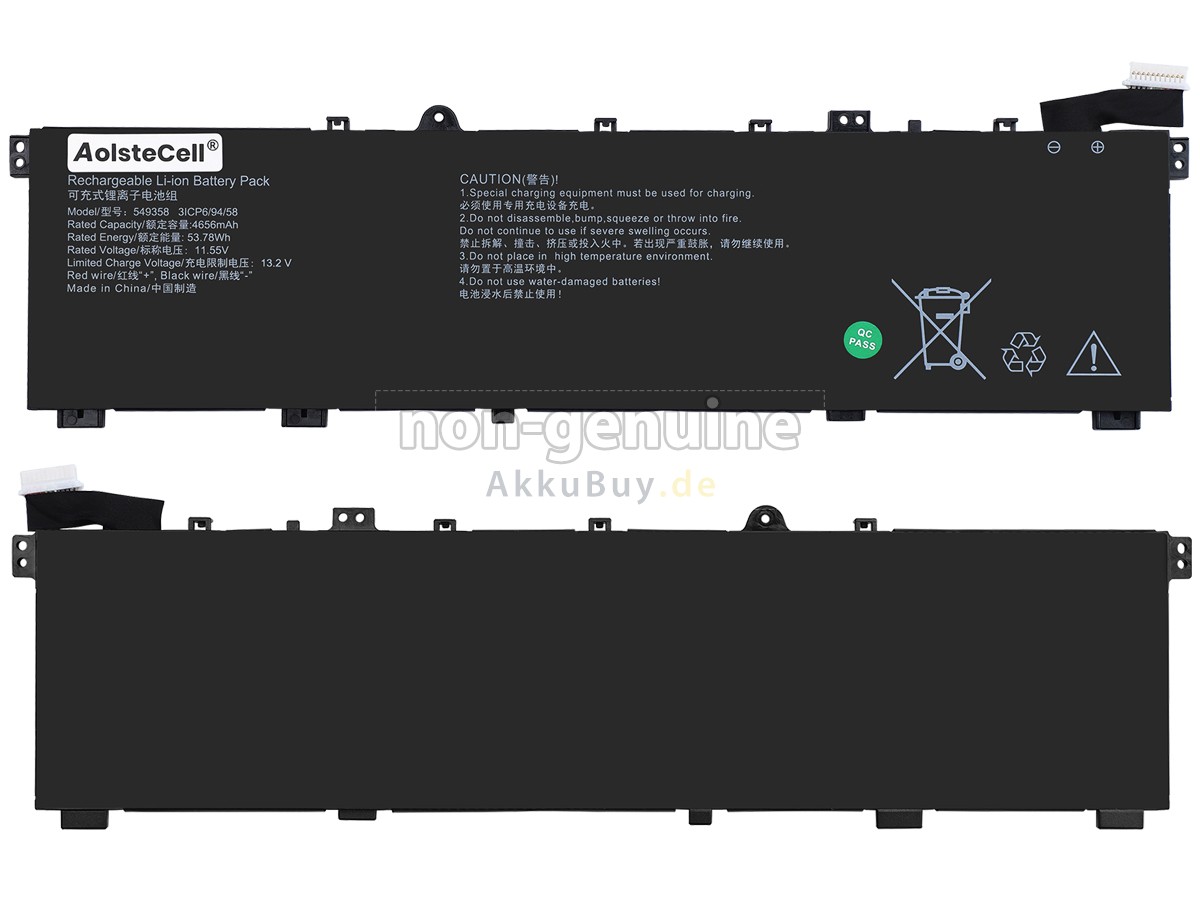 AolsteCell 549358 Ersatzakku