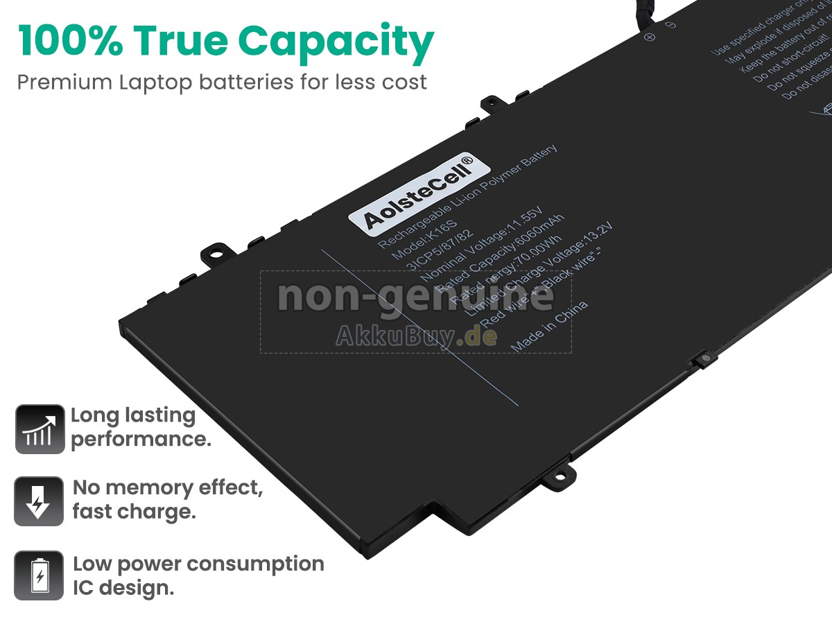 AolsteCell K16S Ersatzakku