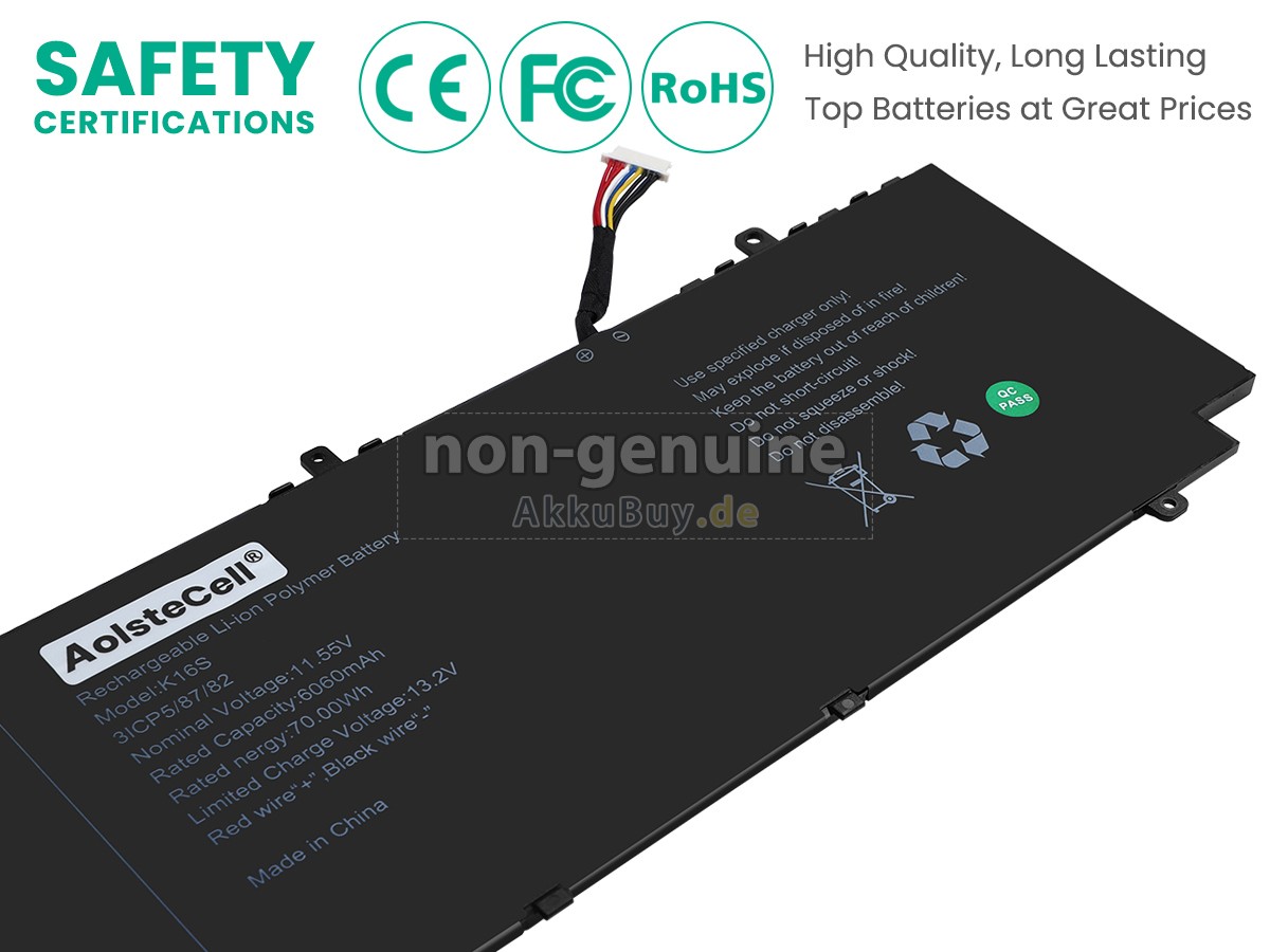 AolsteCell K16S Ersatzakku