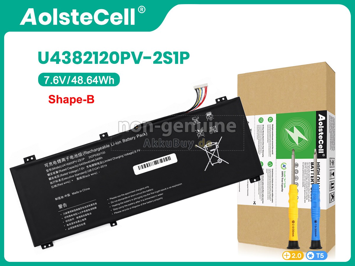 AolsteCell U4382120PV-2S1P Ersatzakku