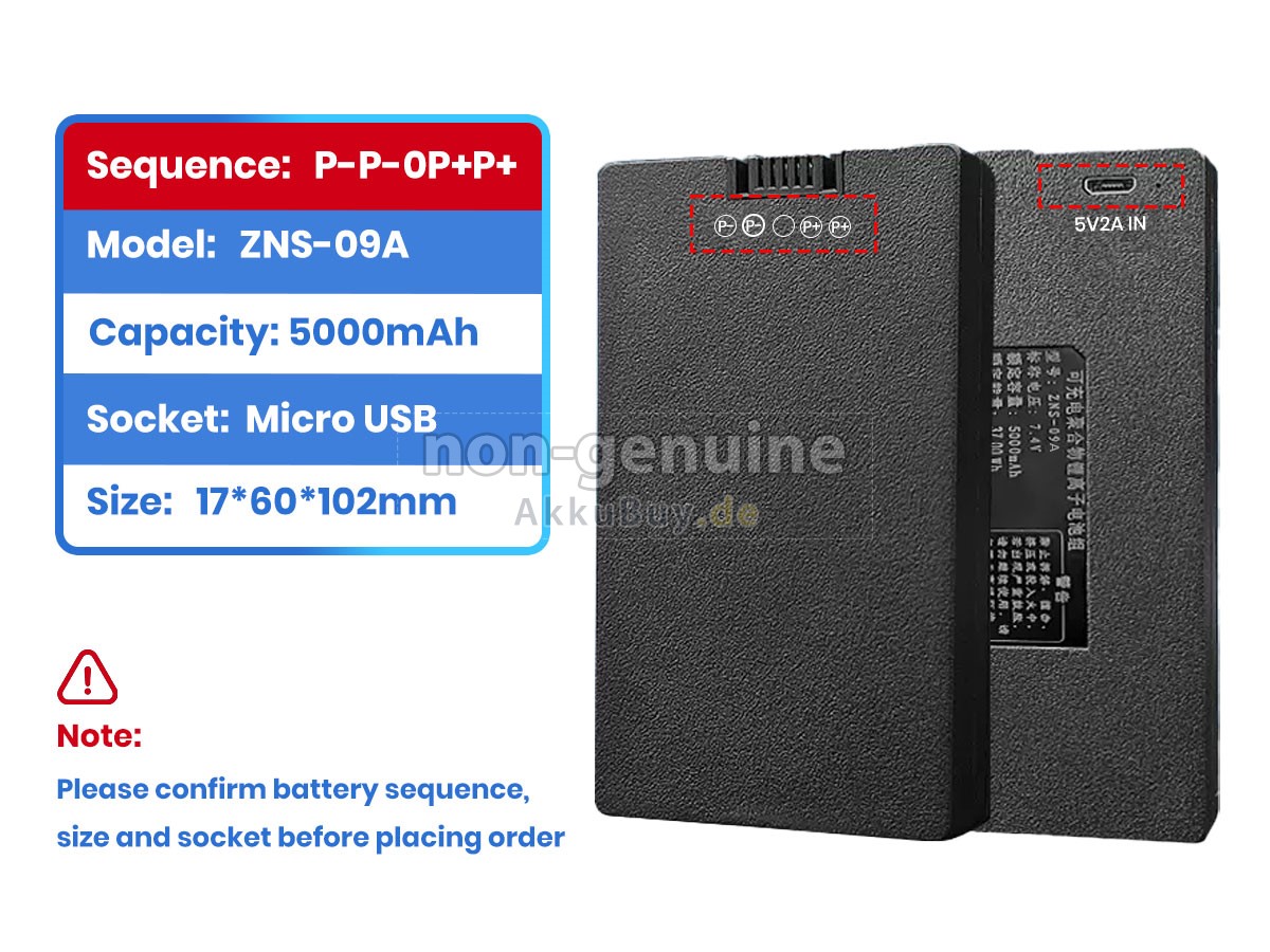 AolsteCell ZNS-09A Ersatzakku