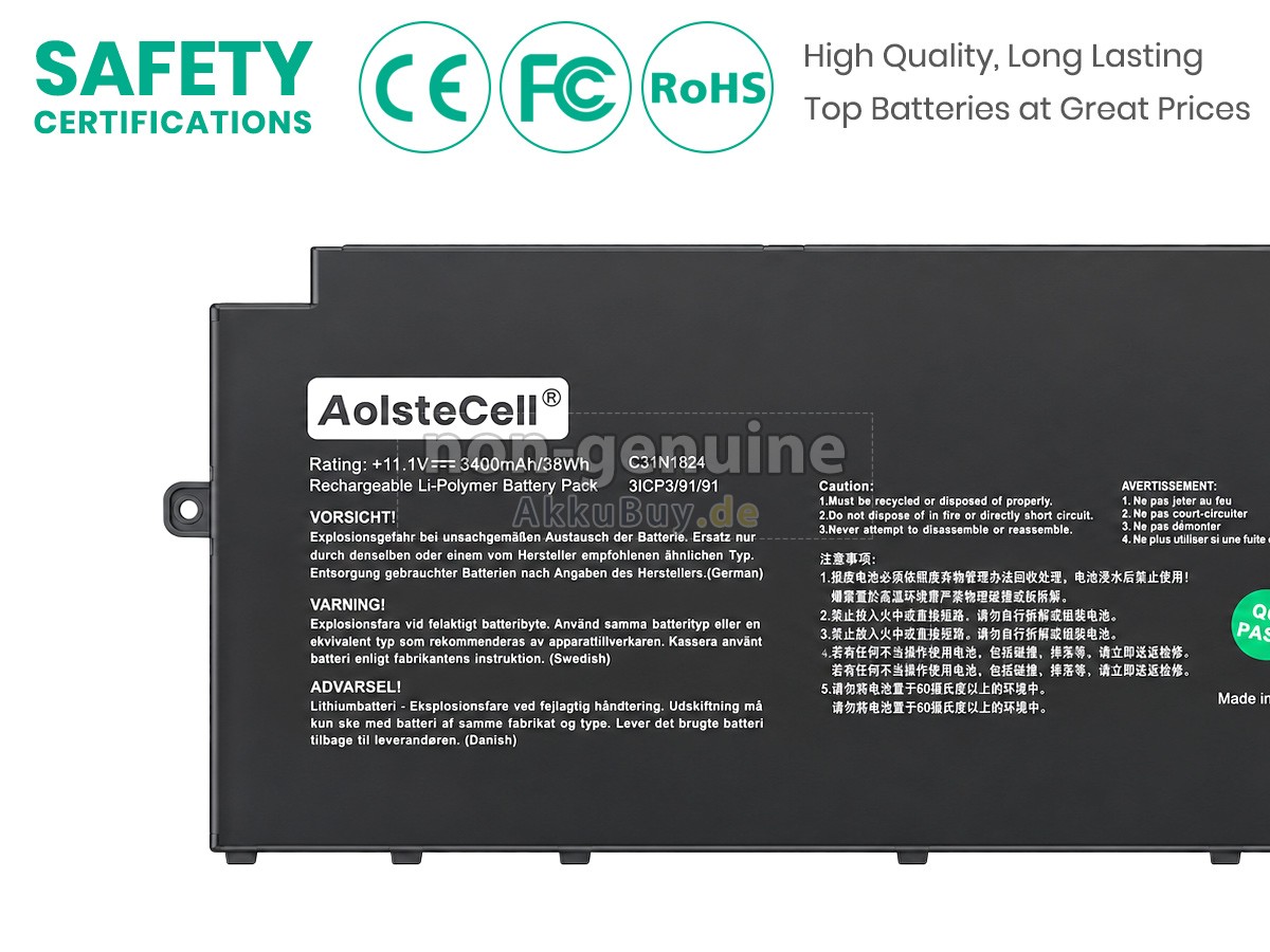 Asus Chromebook Flip C433TA-AJ0199 Ersatzakku