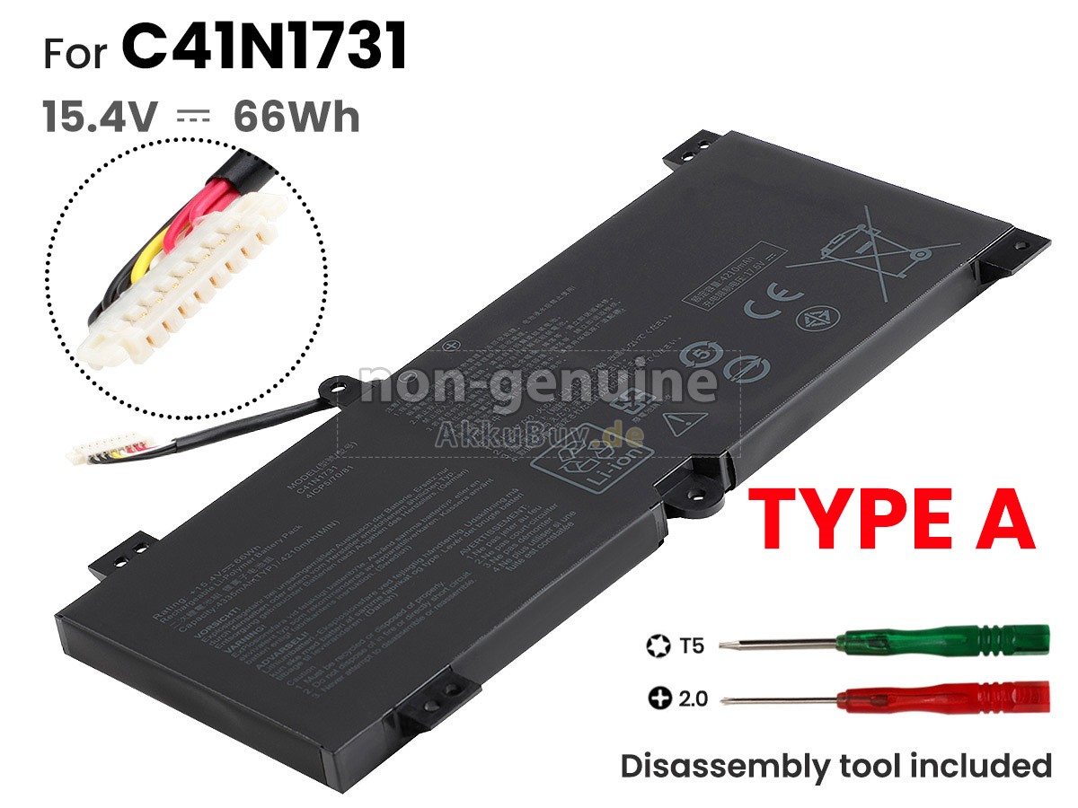 Asus C41N1731-A Ersatzakku