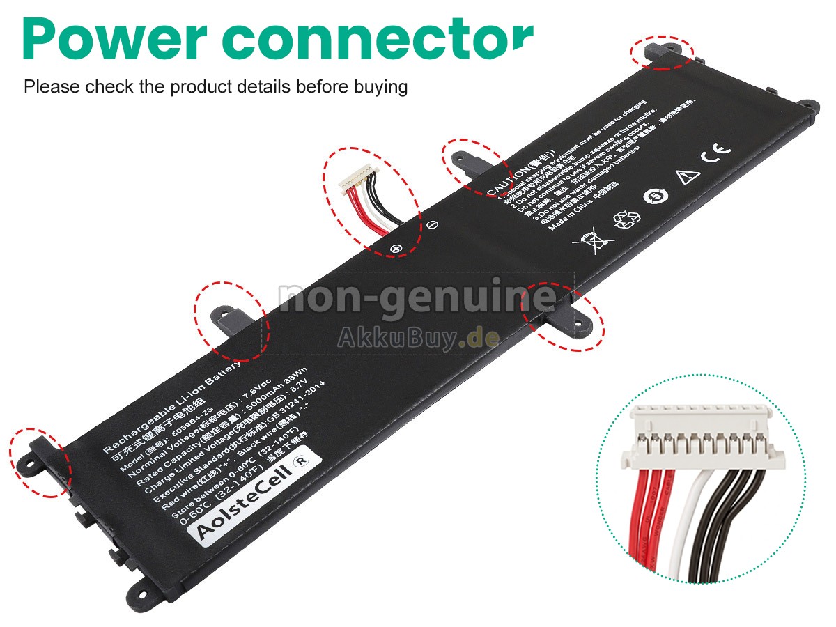 CHUWI 5059B4-2S1P Laptop Ersatzakku