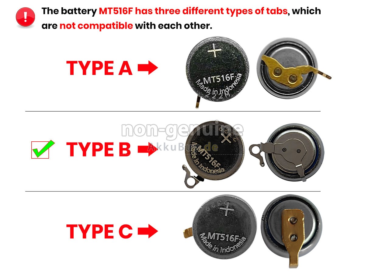 CITIZEN MT516F Ersatzakku
