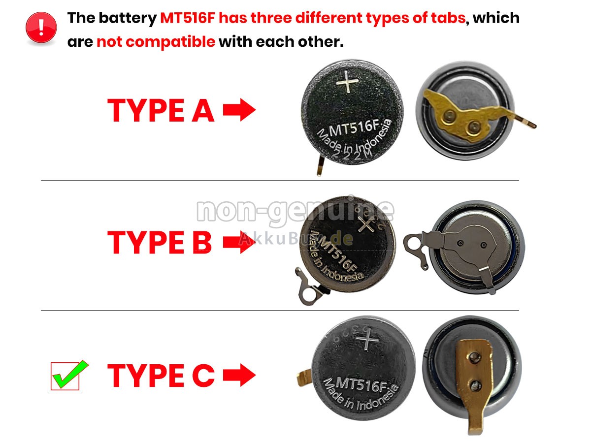 CITIZEN MT516F Ersatzakku