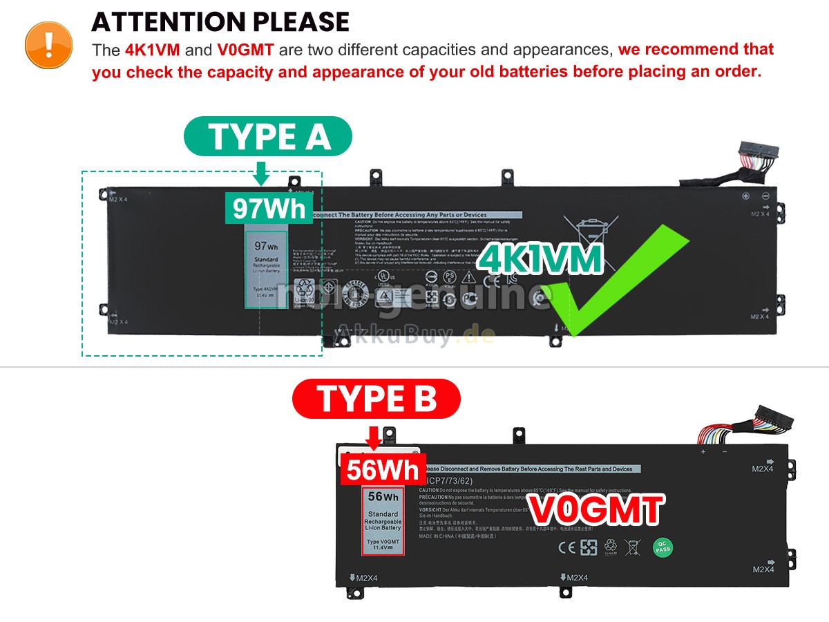 Dell XYCW0 Ersatzakku