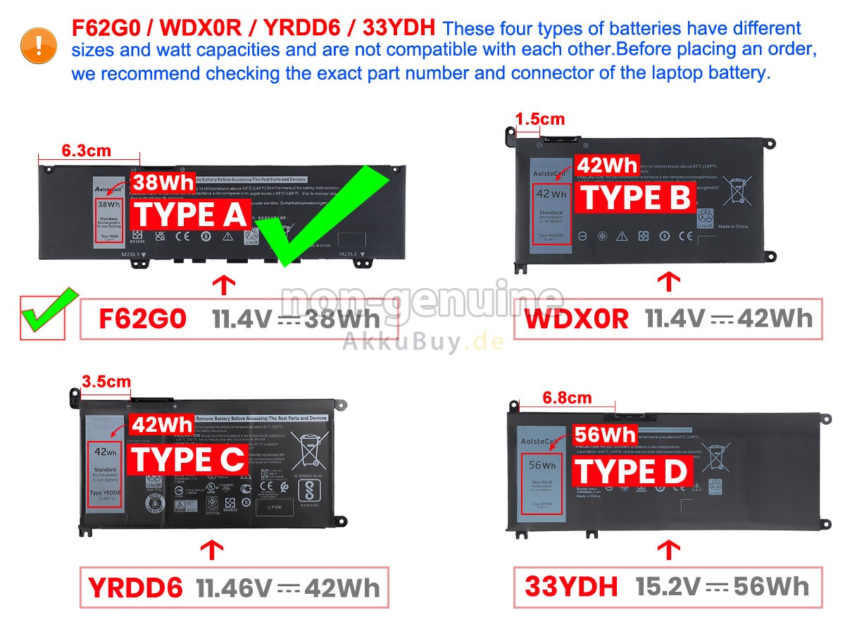 Dell Inspiron 13 7000 2-IN-1 Ersatzakku