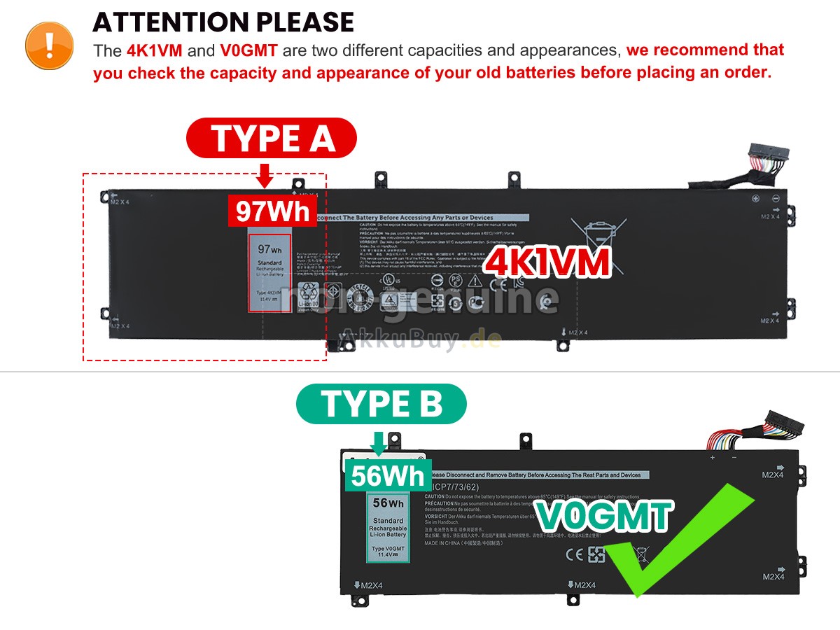 Dell XYCW0 Ersatzakku