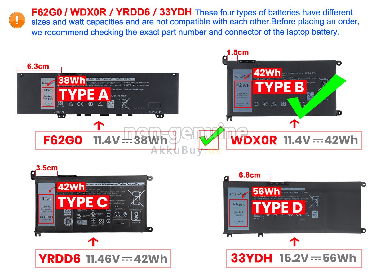 Dell Inspiron 13 7000 2-IN-1 Ersatzakku