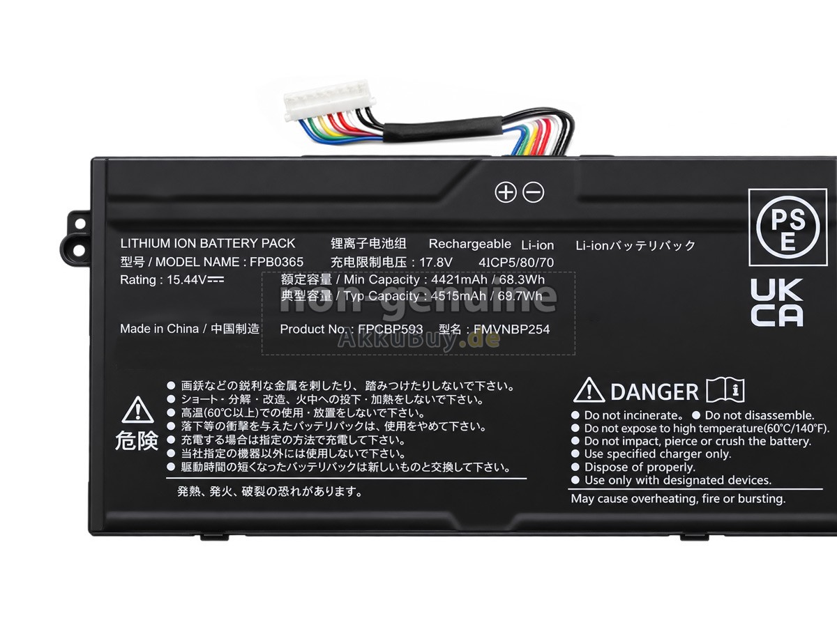 Fujitsu FPCBP593 Ersatzakku