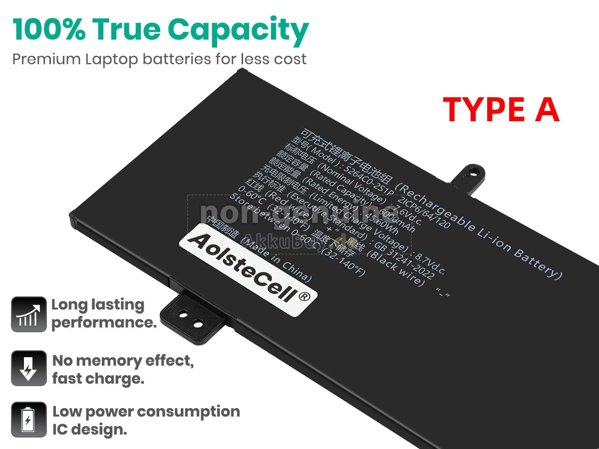 Haier 5264C0-2S1P Ersatzakku
