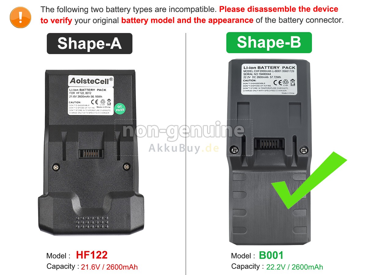 Hoover 35601729 Ersatzakku