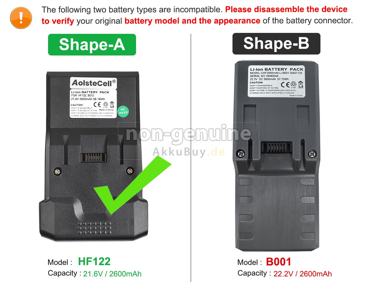 Hoover 35601729 Ersatzakku