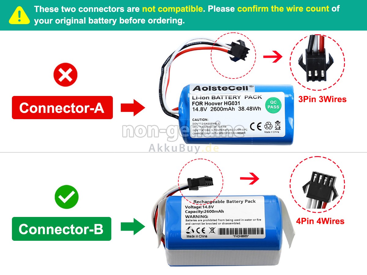 Hoover HG0320H0011 Ersatzakku