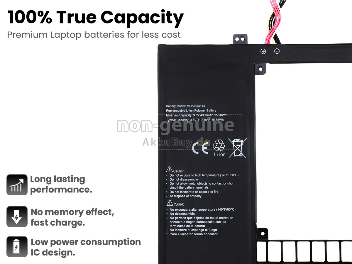 HP MLP3853144-2P Ersatzakku