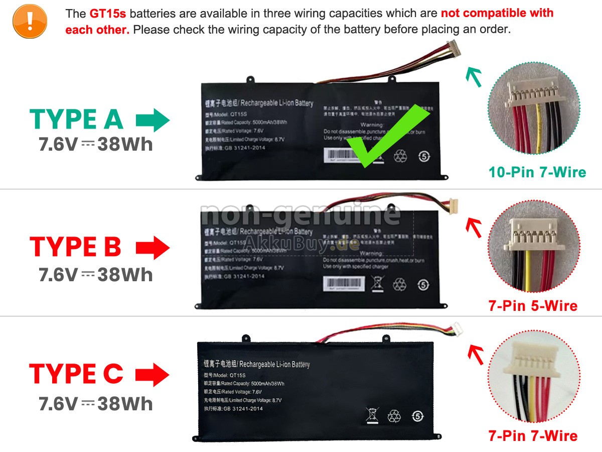 IPASON P1X8GBJ41 Ersatzakku