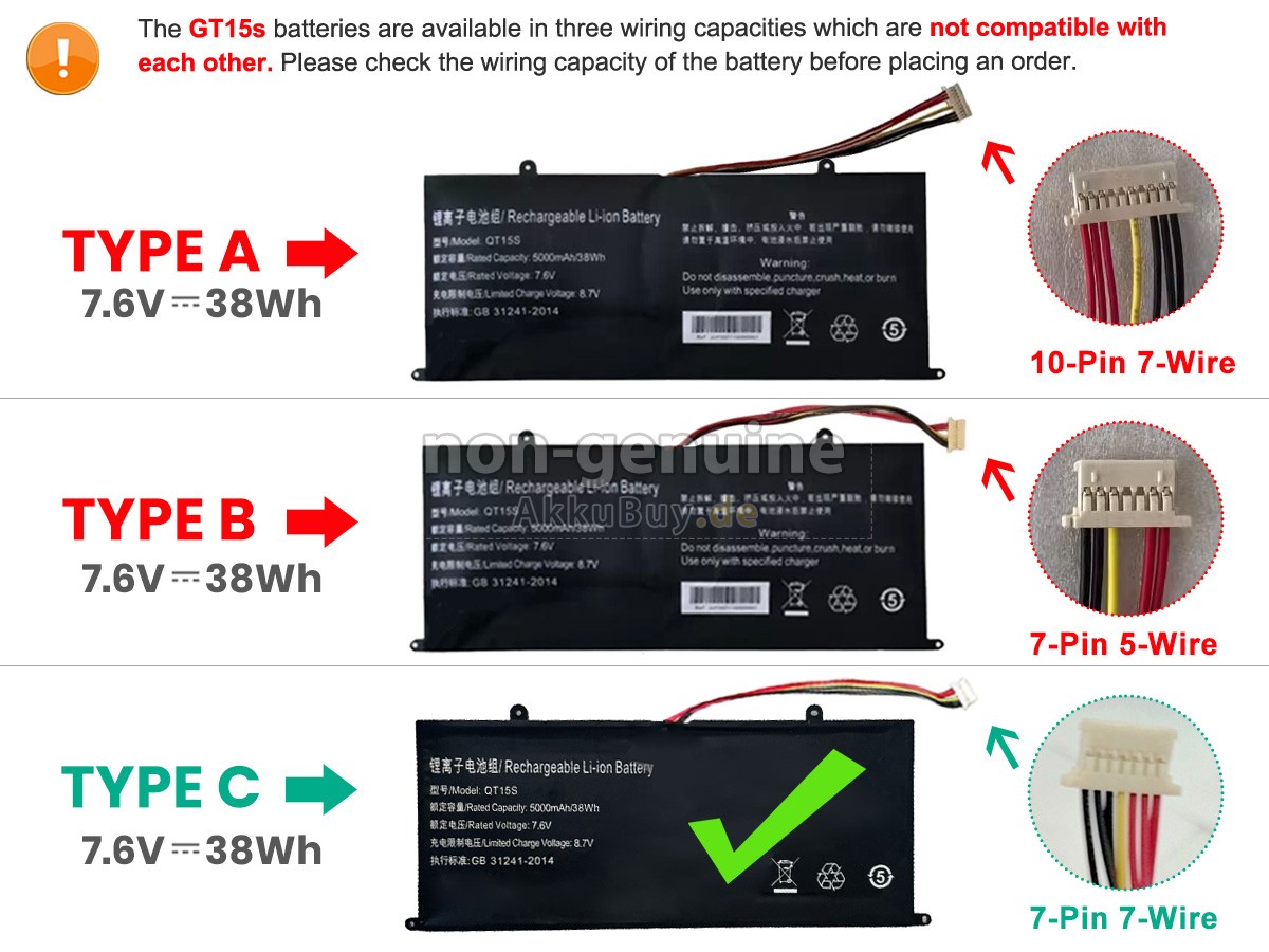 IPASON P1X8GBJ41 Ersatzakku