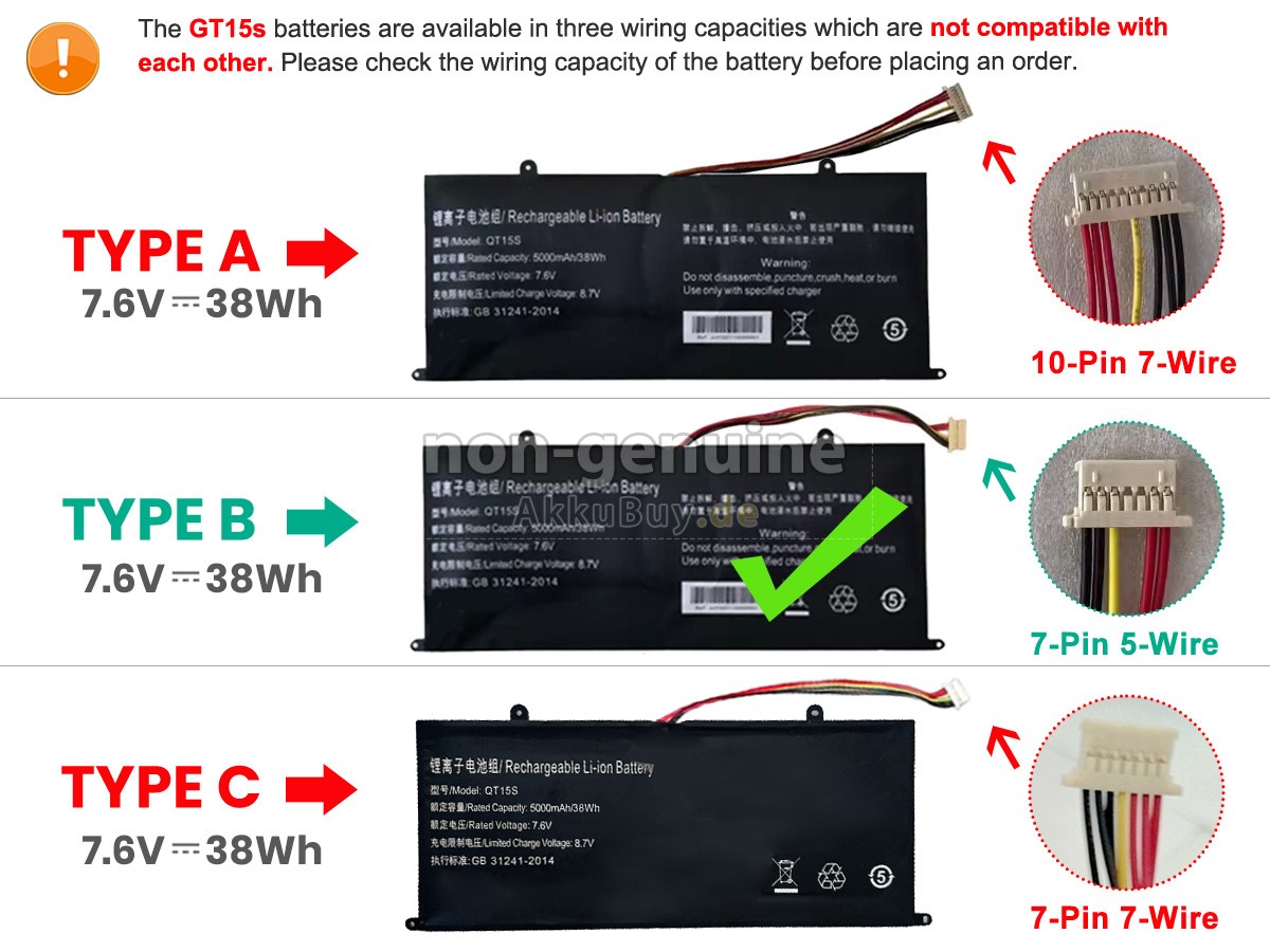 IPASON P1X8GBJ41 Ersatzakku