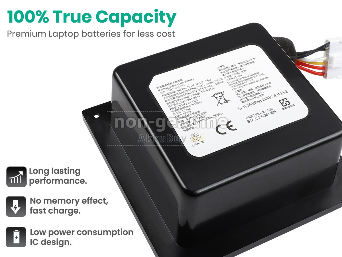 JBL SUN-INTE-260 Ersatzakku