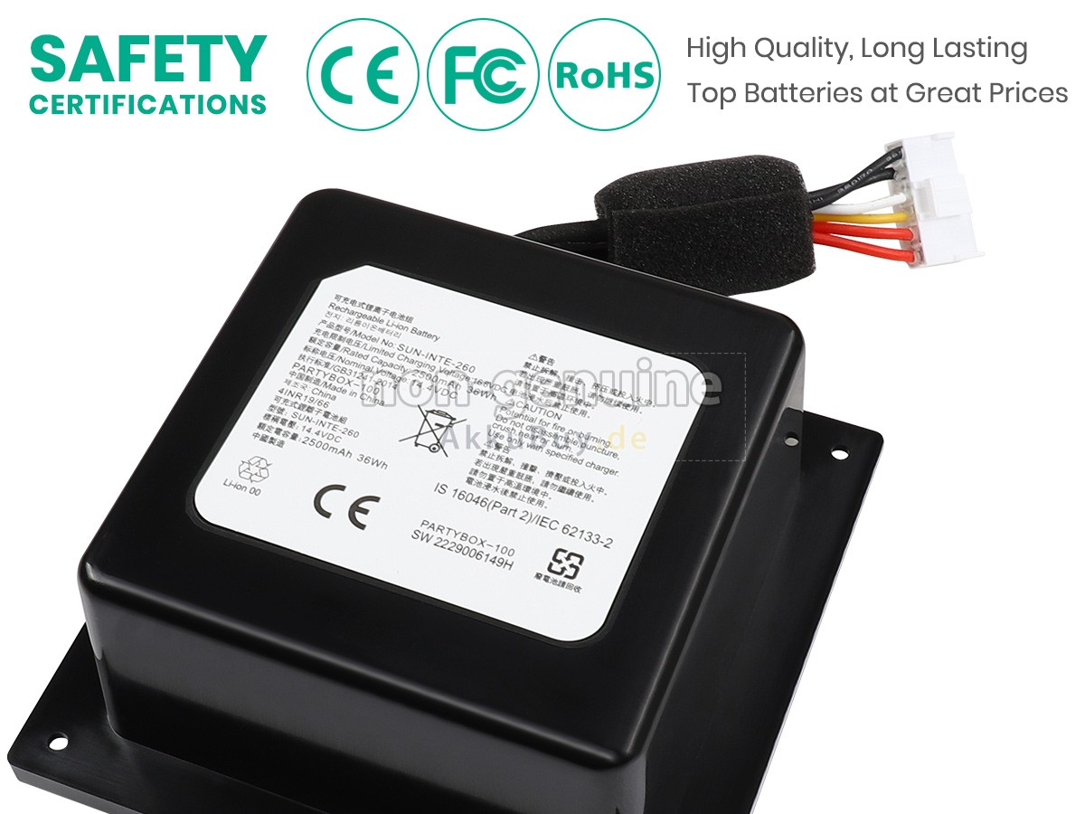 JBL SUN-INTE-260 Ersatzakku