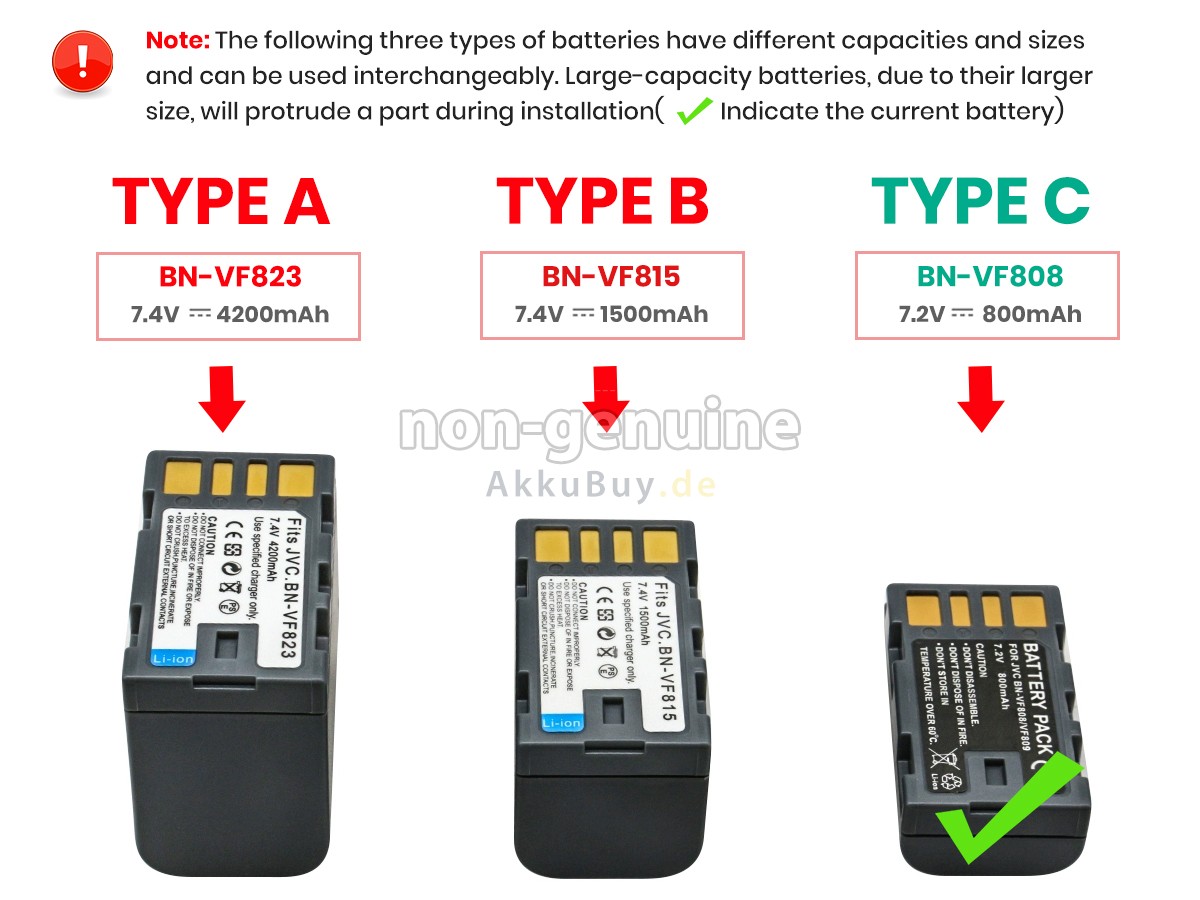 JVC GZ-HD300AC Ersatzakku