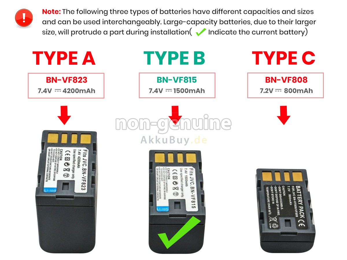 JVC GZ-HD300AC Ersatzakku