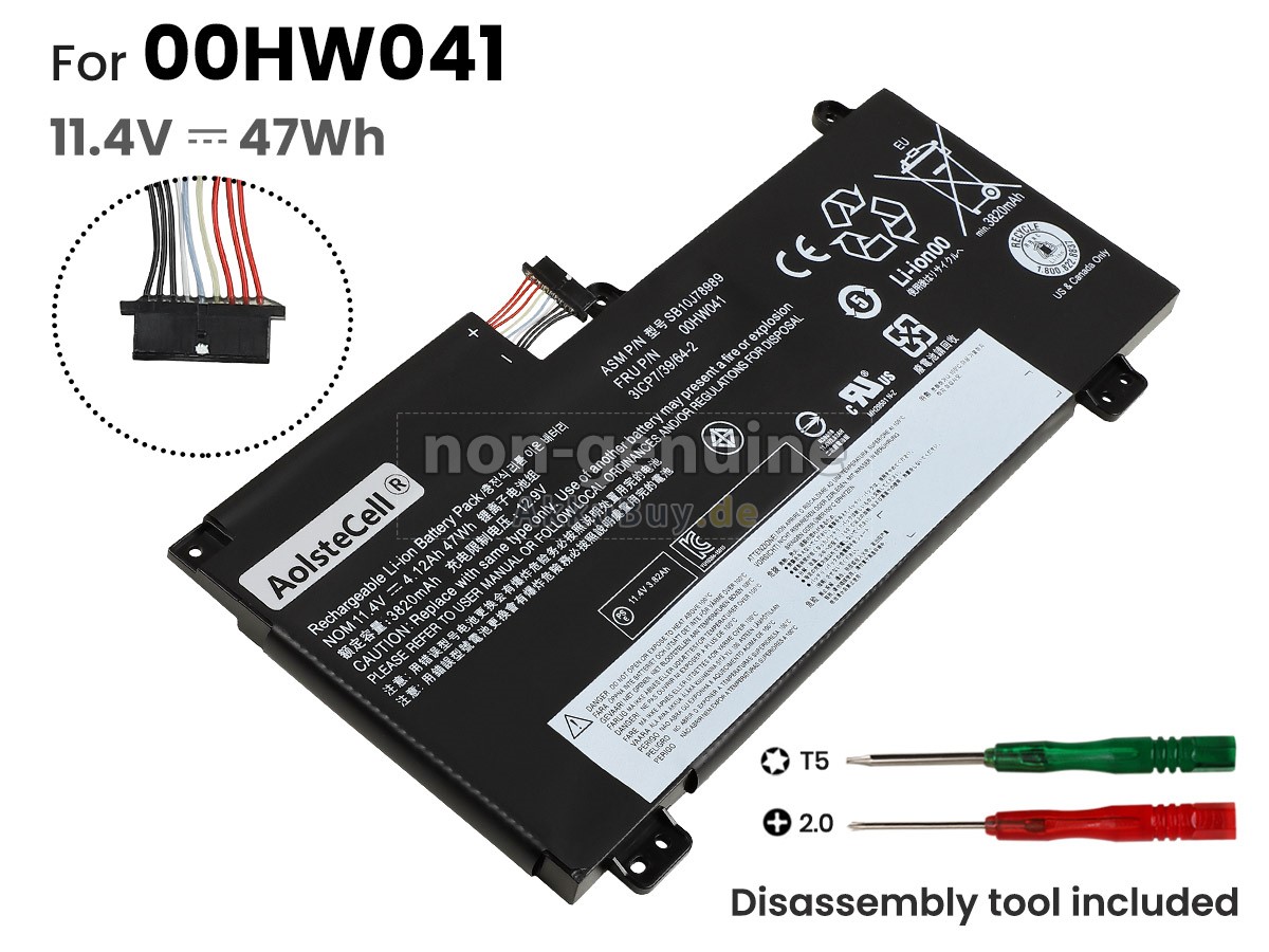 Lenovo 00HW040 Ersatzakku