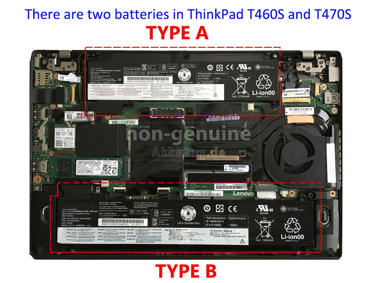 Lenovo ThinkPad T460S 20F90043 Ersatzakku