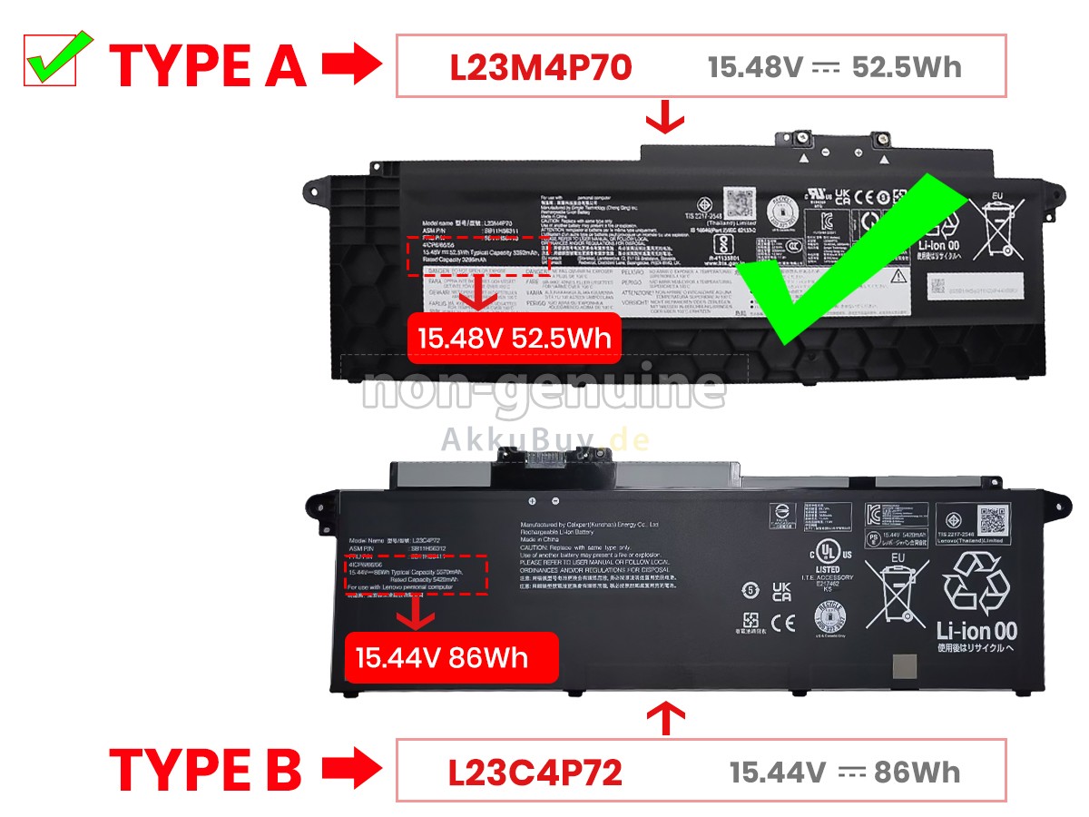 Lenovo ThinkPad T16 GEN 3-21MN004SEQ Ersatzakku