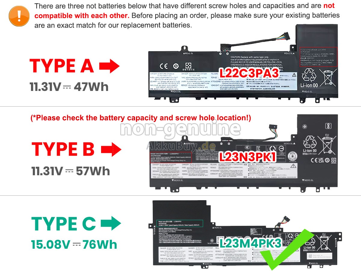 Lenovo IdeaPad SLIM 5 16AHP9-83DD0045BM Ersatzakku
