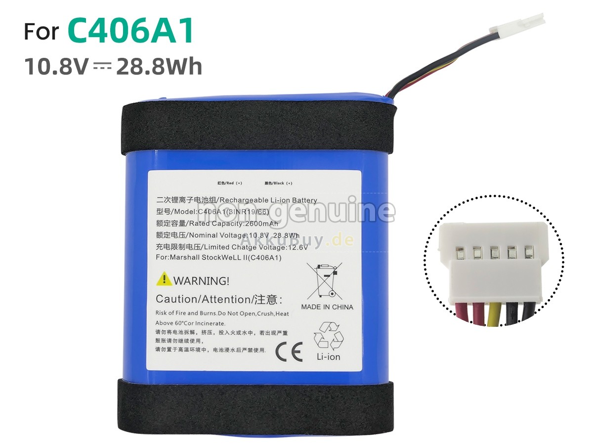 Marshall STOCKWELL 2 C406A1 Ersatzakku