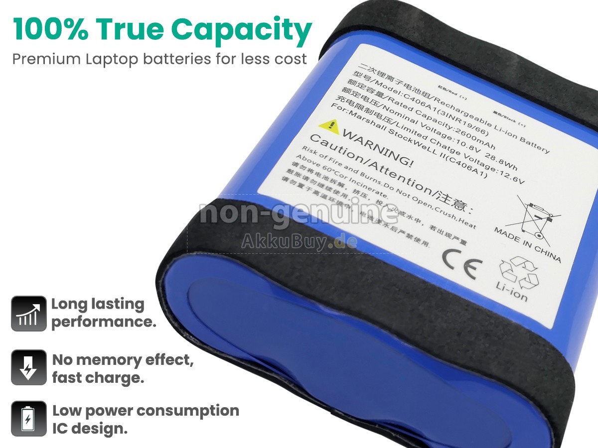 Marshall STOCKWELL 2 C406A1 Ersatzakku