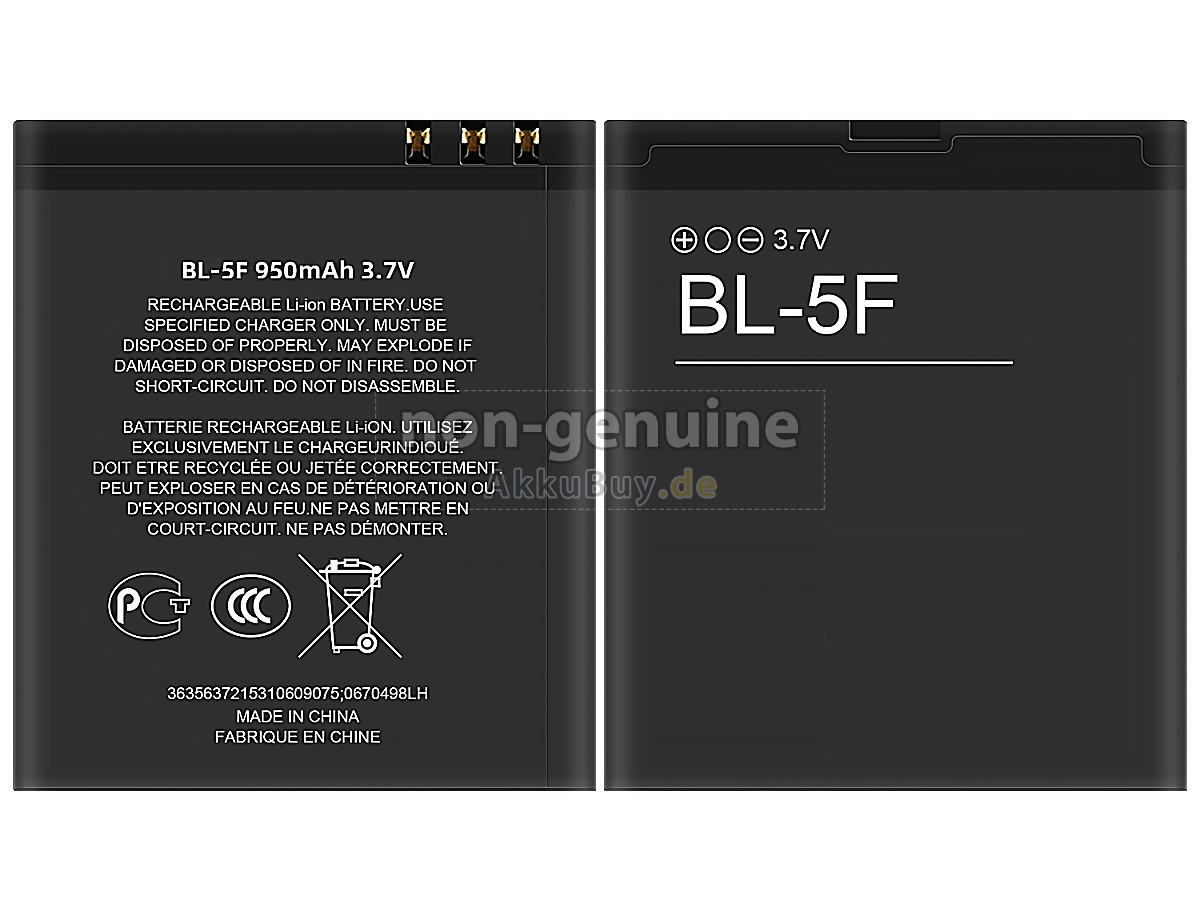 Nokia BL-5F Ersatzakku