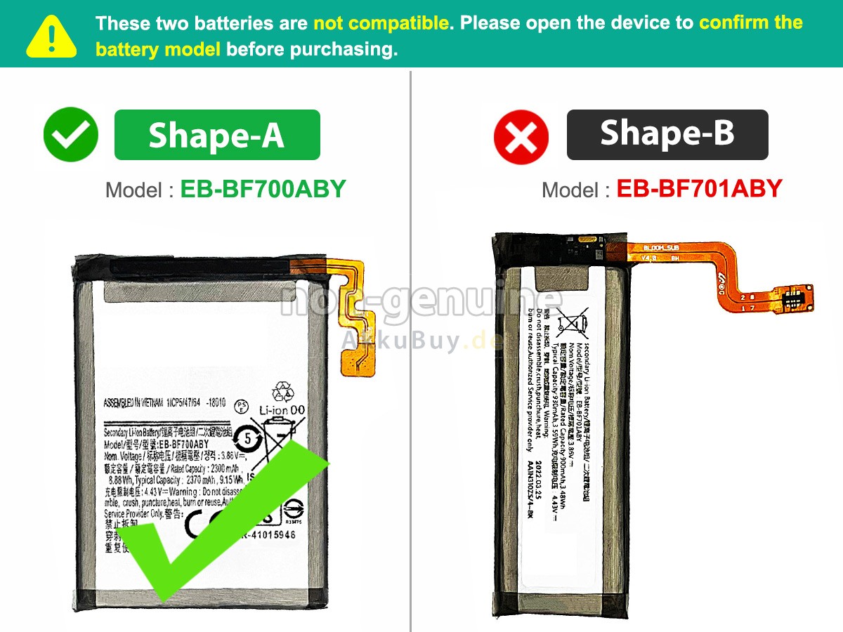 Samsung GALAXY Z FILP 1 Ersatzakku