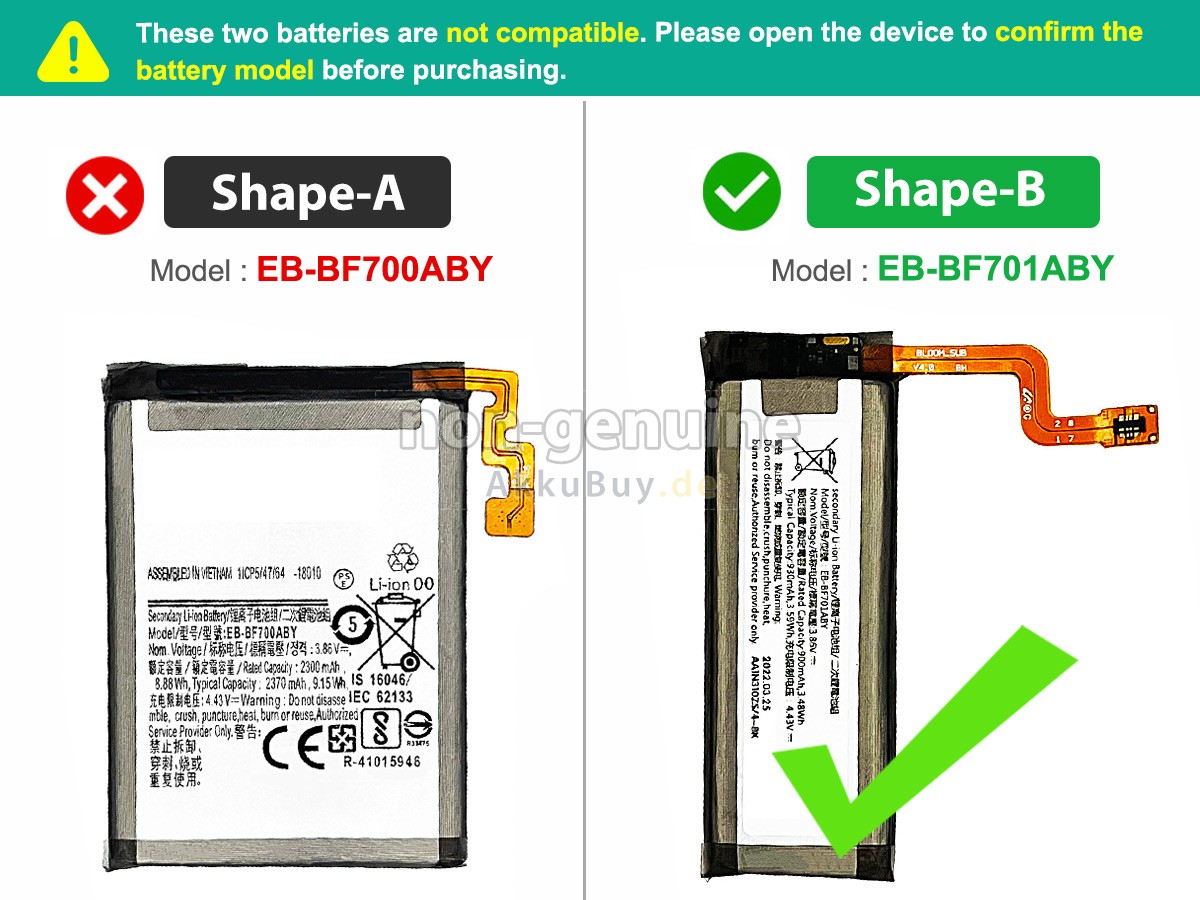 Samsung GALAXY Z FILP 1 Ersatzakku