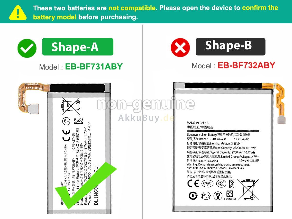 Samsung SM-F731B Ersatzakku